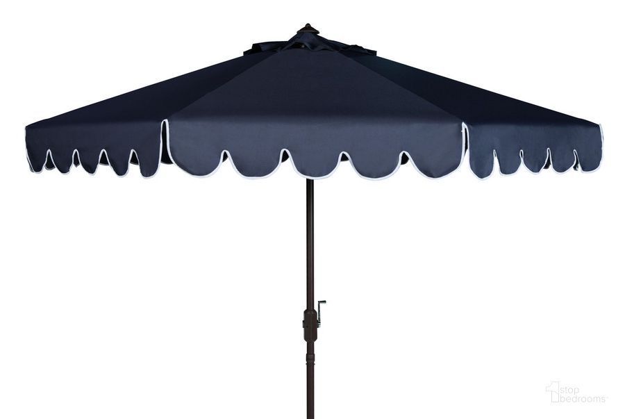 The appearance of Venice 11Ft Rnd Crank Umbrella PAT8110A designed by Safavieh in the modern / contemporary interior design. This white navy piece of furniture  was selected by 1StopBedrooms from Venice Collection to add a touch of cosiness and style into your home. Sku: PAT8110A. Material: Aluminum. Product Type: Umbrella. Image1