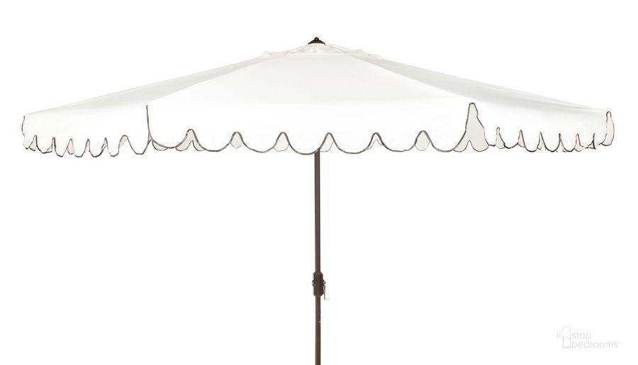 The appearance of Venice 11Ft Rnd Crank Umbrella PAT8110E designed by Safavieh in the modern / contemporary interior design. This white and black piece of furniture  was selected by 1StopBedrooms from Venice Collection to add a touch of cosiness and style into your home. Sku: PAT8110E. Material: Aluminum. Product Type: Umbrella. Image1