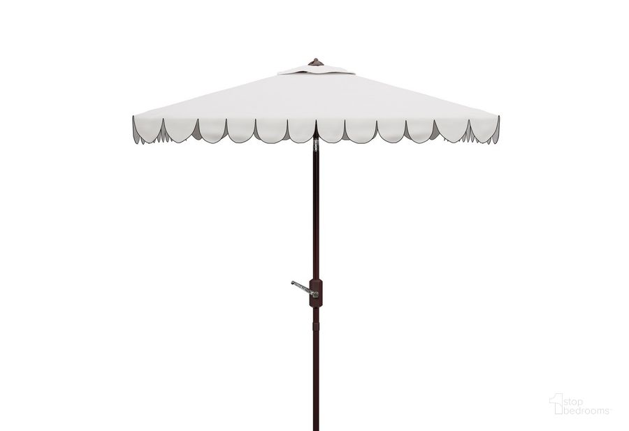 The appearance of Venice 7.5 Ft Square Crank Umbrella PAT8410E designed by Safavieh in the modern / contemporary interior design. This white and black piece of furniture  was selected by 1StopBedrooms from Venice Collection to add a touch of cosiness and style into your home. Sku: PAT8410E. Material: Aluminum. Product Type: Umbrella. Image1