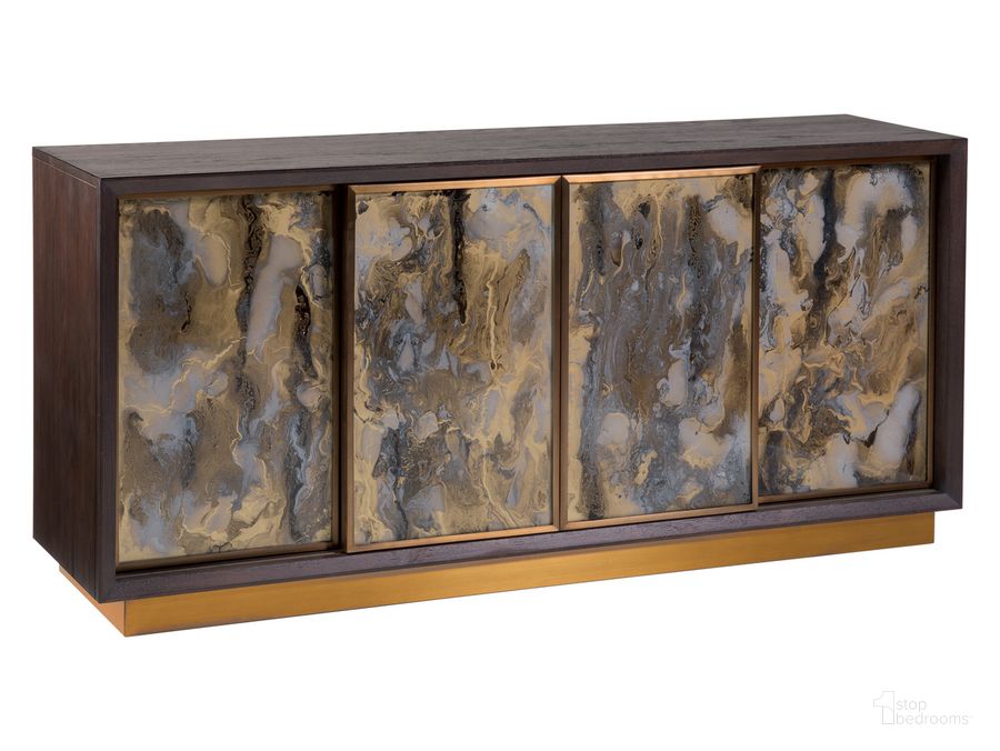 The appearance of Verbatim Verbatim Media Console designed by Artistica Home in the modern / contemporary interior design. This dark brown piece of furniture  was selected by 1StopBedrooms from Verbatim Collection to add a touch of cosiness and style into your home. Sku: 01-2170-909. Product Type: Media Console. Image1