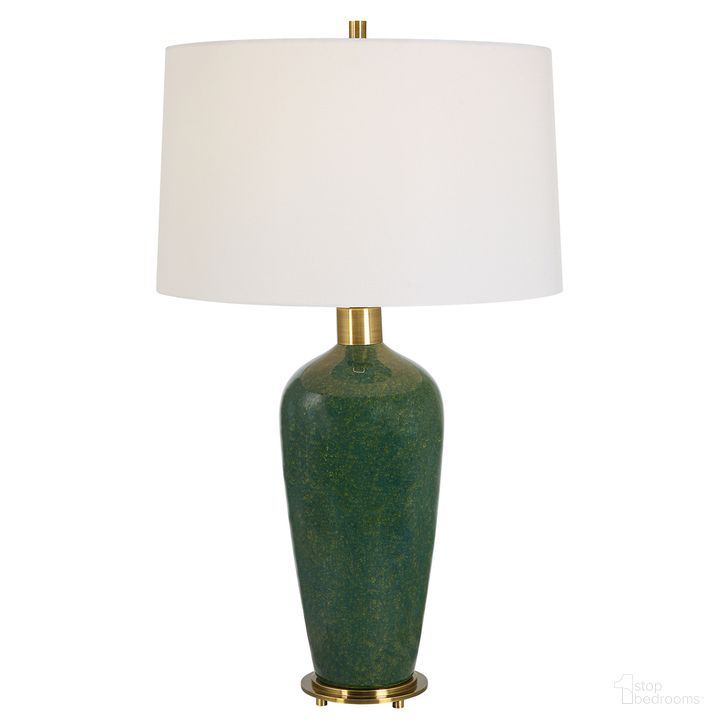 The appearance of Verdell Table Lamp In Green designed by Uttermost in the  interior design. This green piece of furniture  was selected by 1StopBedrooms from Verdell Collection to add a touch of cosiness and style into your home. Sku: 30226. Material: Steel. Product Type: Table Lamp. Image1