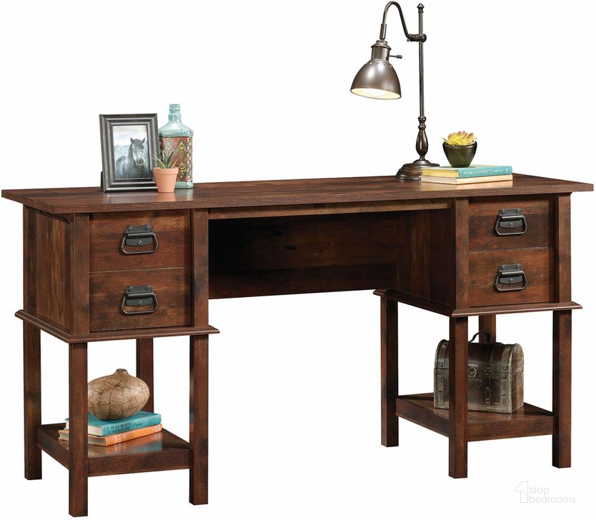 The appearance of Viabella Desk In Curado Cherry designed by Sauder in the country / farmhouse interior design. This curado cherry piece of furniture  was selected by 1StopBedrooms from Viabella Collection to add a touch of cosiness and style into your home. Sku: 420760. Product Type: Desk. Material: Engineered Wood. Image1