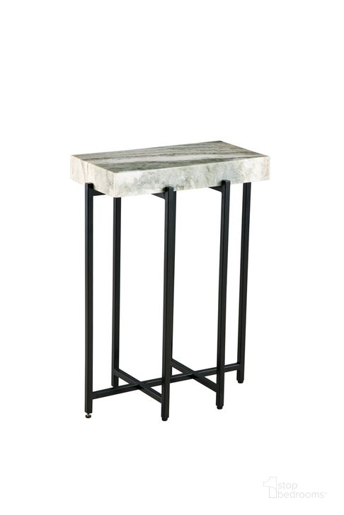 The appearance of View Point Genuine Marble Top Accent Table In White and Black designed by Martin Svensson Home in the transitional interior design. This white and black piece of furniture  was selected by 1StopBedrooms from View Point Collection to add a touch of cosiness and style into your home. Sku: 3701418. Material: Marble. Product Type: Accent Table. Image1