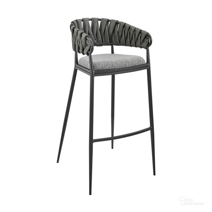 The appearance of Vigona Bar Stool In Gray designed by Armen Living in the modern / contemporary interior design. This gray piece of furniture  was selected by 1StopBedrooms from Vigona Collection to add a touch of cosiness and style into your home. Sku: 840254335554. Product Type: Barstool. Material: Iron. Image1