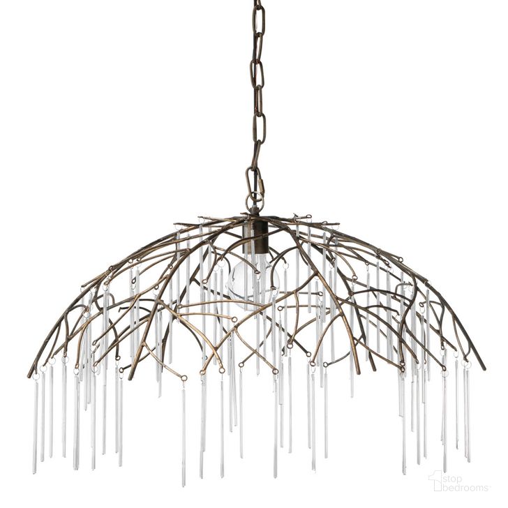 The appearance of Vine Pendant In Antique Brass designed by Jamie Young Company in the industrial interior design. This antique brass piece of furniture  was selected by 1StopBedrooms from Vine Collection to add a touch of cosiness and style into your home. Sku: LS5VINEPDAB. Material: Metal. Product Type: Pendant Lighting. Image1
