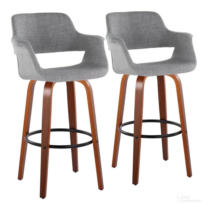 The appearance of Vintage Flair 30 Inch Fixed Height Barstool Set of 2 In Black designed by Lumisource in the transitional interior design. This gray piece of furniture  was selected by 1StopBedrooms from Vintage Flair Collection to add a touch of cosiness and style into your home. Sku: B30-VFL-GRTZQ2 WLLGY2. Material: Wood. Product Type: Barstool. Image1