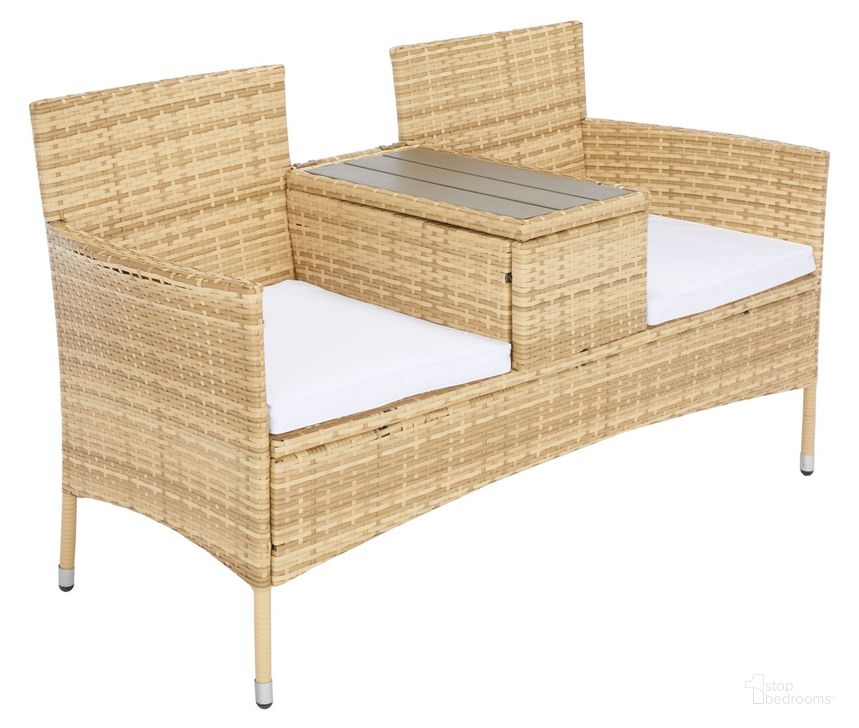 The appearance of Viora Loveseat in White designed by Safavieh in the modern / contemporary interior design. This white piece of furniture  was selected by 1StopBedrooms from Viora Collection to add a touch of cosiness and style into your home. Sku: PAT7710D. Material: Steel. Product Type: Outdoor Loveseat. Image1