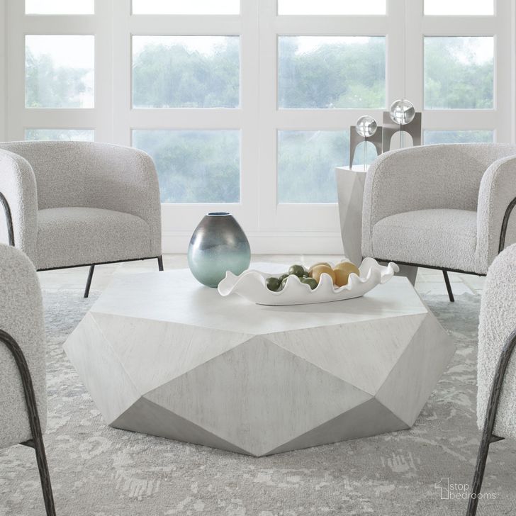 The appearance of Volker Fresh White Occasional Table Set designed by Uttermost in the modern / contemporary interior design. This white piece of furniture  was selected by 1StopBedrooms from Volker Collection to add a touch of cosiness and style into your home. Sku: 25163;25164. Material: Wood. Product Type: Occasional Table Set. Image1