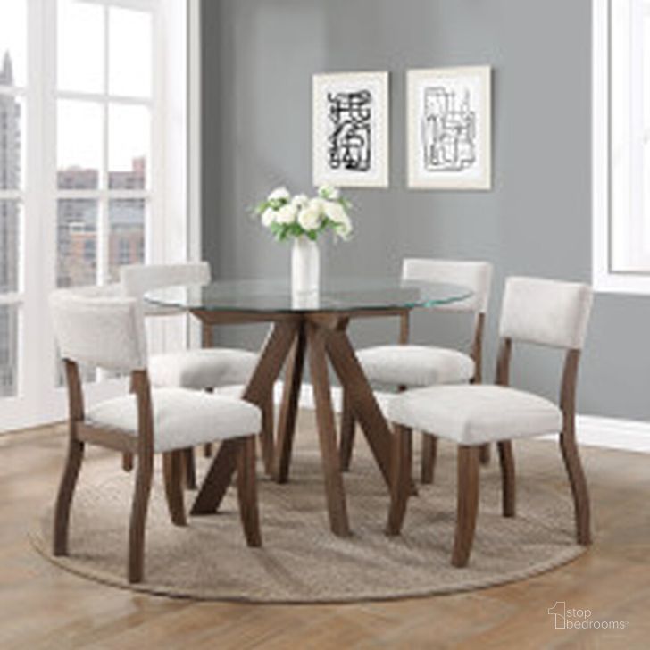 The appearance of Wade 5Pc Dining Set In Brown designed by Steve Silver in the rustic / southwestern interior design. This brown piece of furniture  was selected by 1StopBedrooms from Wade Collection to add a touch of cosiness and style into your home. Sku: WD500TB;AL4848TT;WD500S;WD500S. Product Type: Dining Room Set. Material: Rubberwood. Image1