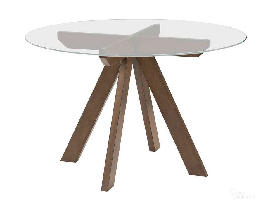 The appearance of Wade Dining Table In Brown designed by Steve Silver in the rustic / southwestern interior design. This brown piece of furniture  was selected by 1StopBedrooms from Wade Collection to add a touch of cosiness and style into your home. Sku: WD500TB;AL4848TT. Table Base Style: Pedestal. Table Top Shape: Round. Product Type: Dining Table. Material: Wood Veneer. Size: 48". Image1