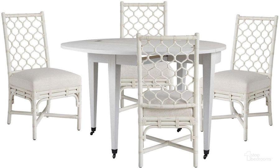 The appearance of Weekender Dining Room Set In White Sand designed by Universal in the  interior design. This white sand piece of furniture  was selected by 1StopBedrooms from Weekender Collection to add a touch of cosiness and style into your home. Sku: U330A657;U330E624P;U330E624P. Material: Metal. Product Type: Dining Room Set. Image1