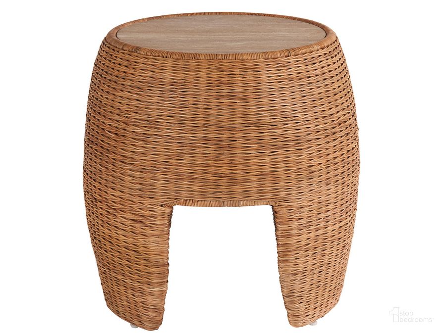 The appearance of Weekender Havasu End Table In Rattan designed by Universal in the modern / contemporary interior design. This rattan piece of furniture  was selected by 1StopBedrooms from Weekender Collection to add a touch of cosiness and style into your home. Sku: U330811. Product Type: End Table. Material: Rattan. Image1