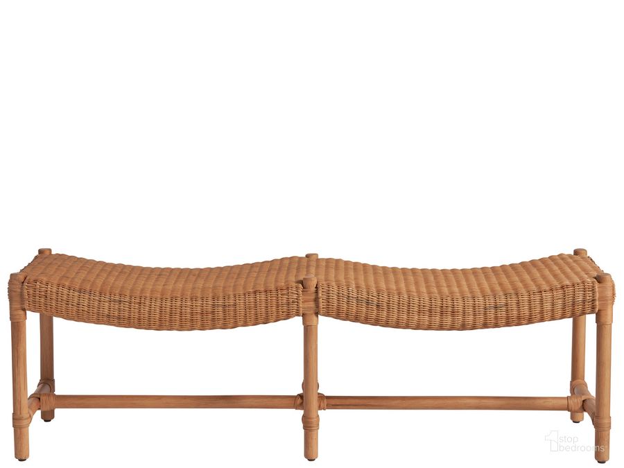 The appearance of Weekender Murro Bay Bench In Natural Rattan designed by Universal in the modern / contemporary interior design. This natural rattan piece of furniture  was selected by 1StopBedrooms from Weekender Collection to add a touch of cosiness and style into your home. Sku: U330380. Product Type: Bench. Material: Rattan. Image1