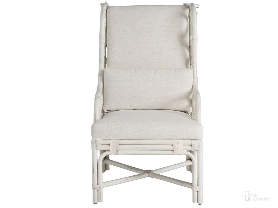 The appearance of Weekender Santa Rosa Arm Chair In White designed by Universal in the modern / contemporary interior design. This white piece of furniture  was selected by 1StopBedrooms from Weekender Collection to add a touch of cosiness and style into your home. Sku: U330E845. Material: Fabric. Product Type: Arm Chair. Image1