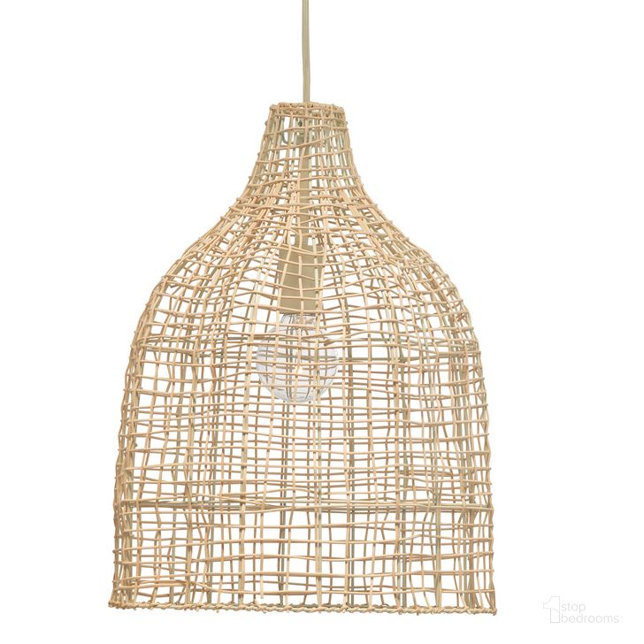 The appearance of Whisper Pendant In Beige designed by Jamie Young Company in the coastal interior design. This beige piece of furniture  was selected by 1StopBedrooms from Whisper Collection to add a touch of cosiness and style into your home. Sku: LS5WHISPMUBE. Material: Rattan. Product Type: Pendant Lighting. Image1