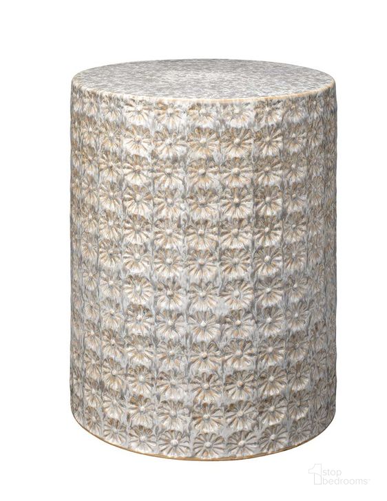 The appearance of Wildflower Cream Side Table designed by Jamie Young Company in the coastal interior design. This cream piece of furniture  was selected by 1StopBedrooms from Wildflower Collection to add a touch of cosiness and style into your home. Sku: 20WILD-STCR. Product Type: Side Table. Material: Ceramic. Image1