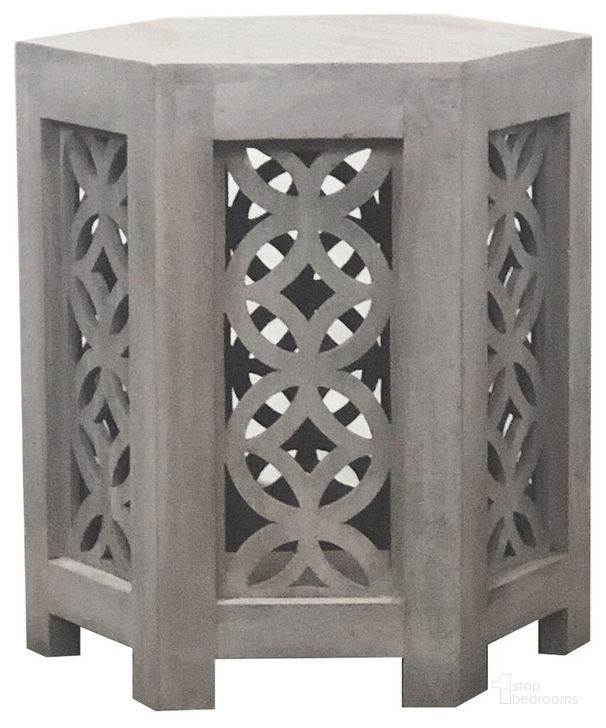 The appearance of Willow End Table In Gray designed by Primitive Collections in the country / farmhouse interior design. This gray piece of furniture  was selected by 1StopBedrooms from  to add a touch of cosiness and style into your home. Sku: PC191007910. Material: Wood. Product Type: End Table. Image1