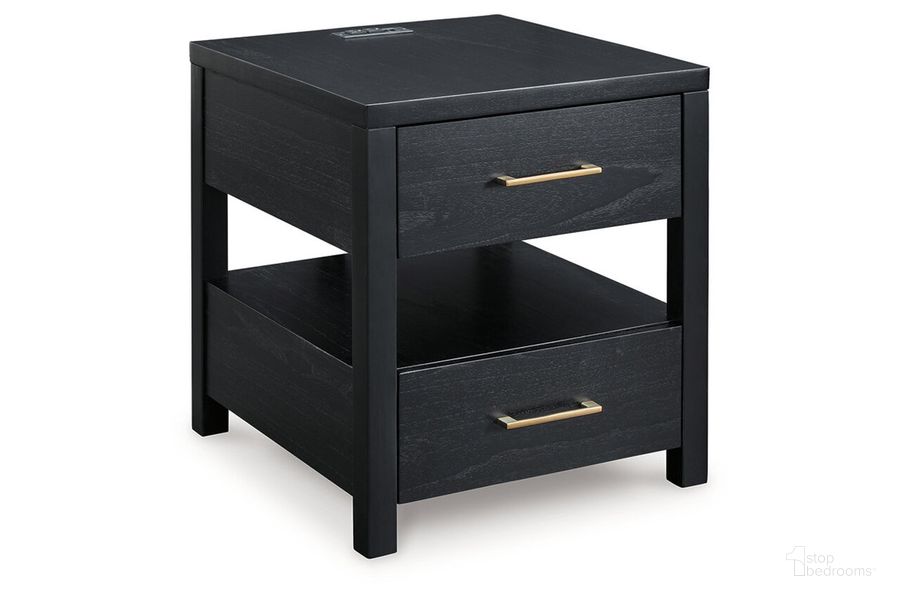 The appearance of Winbardi End Table In Black designed by Signature Design by Ashley in the modern / contemporary interior design. This black piece of furniture  was selected by 1StopBedrooms from Winbardi Collection to add a touch of cosiness and style into your home. Sku: T786-3. Material: Wood. Product Type: End Table. Image1