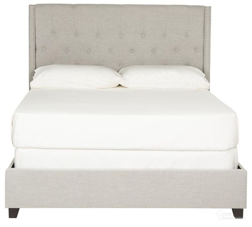 The appearance of Winslet Light Gray Queen Bed designed by Safavieh in the traditional interior design. This light grey piece of furniture  was selected by 1StopBedrooms from Winslet Collection to add a touch of cosiness and style into your home. Sku: FOX6212D-Q. Bed Type: Platform Bed. Product Type: Platform Bed. Bed Size: Queen. Material: Iron. Image1