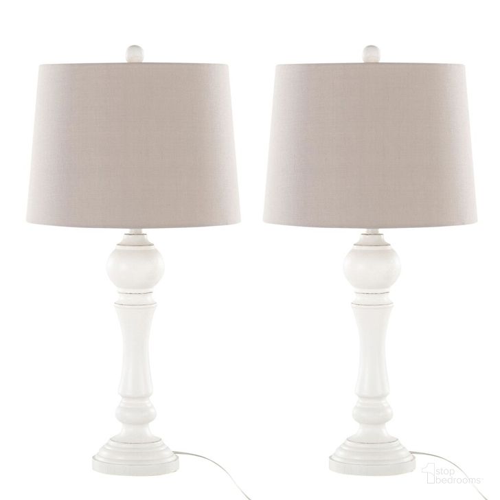 The appearance of Winston 32 Inch Poly Table Lamp Set of 2 In Light Grey designed by Lumisource in the country / farmhouse interior design. This light grey piece of furniture  was selected by 1StopBedrooms from Winston Collection to add a touch of cosiness and style into your home. Sku: GTP32-WNSTN WWLGY2. Material: Linen. Product Type: Table Lamp. Image1