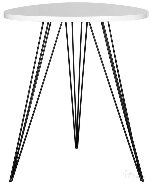 The appearance of Wolcott Black and White Lacquer Side Table designed by Safavieh in the modern / contemporary interior design. This white and black piece of furniture  was selected by 1StopBedrooms from Wolcott Collection to add a touch of cosiness and style into your home. Sku: FOX4207A. Product Type: Accent Table. Material: Iron. Image1