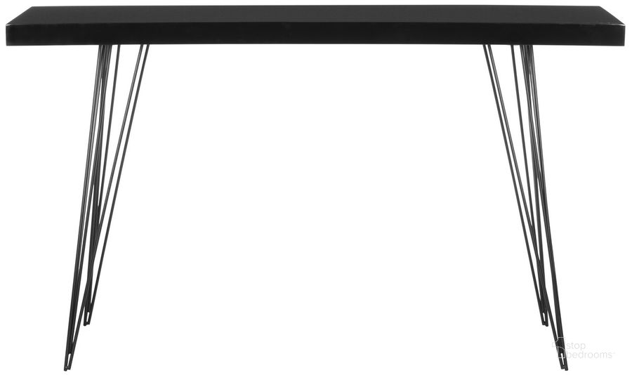 The appearance of Wolcott Black Retro Mid Century Lacquer Console designed by Safavieh in the modern / contemporary interior design. This black piece of furniture  was selected by 1StopBedrooms from Wolcott Collection to add a touch of cosiness and style into your home. Sku: FOX4208E. Product Type: Console. Material: Iron. Image1