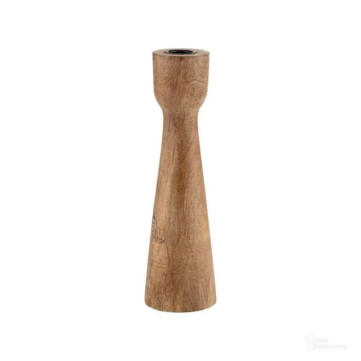 The appearance of Wood 10 Inch Candle Holder In Brown designed by Sagebrook in the modern / contemporary interior design. This brown piece of furniture  was selected by 1StopBedrooms from  to add a touch of cosiness and style into your home. Sku: 17673-01. Material: Wood. Product Type: Candle Holder. Image1
