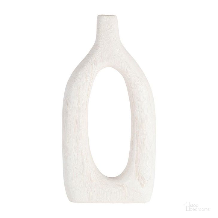 Modern Cut Out Vase Beige and Black