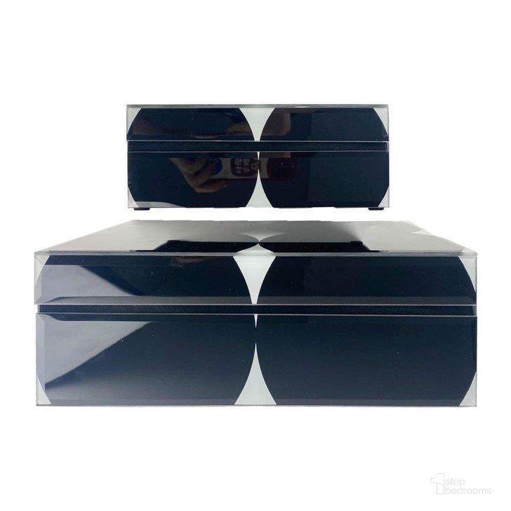 The appearance of Wood 8/11 Inch Abstract Boxes Set of 2 In Black And White designed by Sagebrook in the modern / contemporary interior design. This black and white piece of furniture  was selected by 1StopBedrooms from  to add a touch of cosiness and style into your home. Sku: 17509-02. Material: MDF. Product Type: Box.