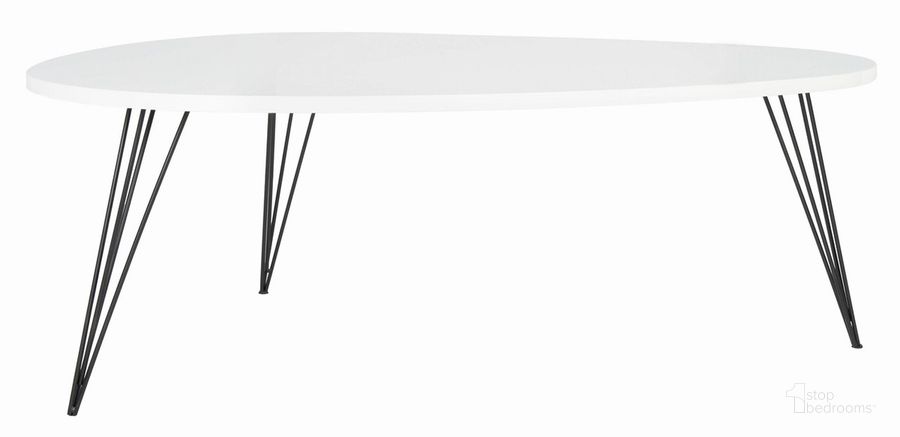 The appearance of Wynton Black and White Lacquer Coffee Table designed by Safavieh in the modern / contemporary interior design. This white and black piece of furniture  was selected by 1StopBedrooms from Wynton Collection to add a touch of cosiness and style into your home. Sku: FOX4215B. Product Type: Coffee Table. Material: Iron. Image1