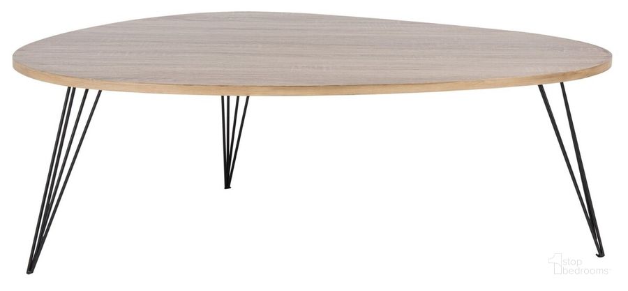 The appearance of Wynton Oak and Black Wood Coffee Table designed by Safavieh in the modern / contemporary interior design. This oak piece of furniture  was selected by 1StopBedrooms from Wynton Collection to add a touch of cosiness and style into your home. Sku: FOX4215A. Product Type: Coffee Table. Material: Iron. Image1