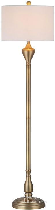 The appearance of Xenia 60.5-Inch H Floor Lamp in Gold designed by Safavieh in the modern / contemporary interior design. This gold piece of furniture  was selected by 1StopBedrooms from Xenia Collection to add a touch of cosiness and style into your home. Sku: LIT4333A. Product Type: Floor Lamp. Material: Iron. Image1