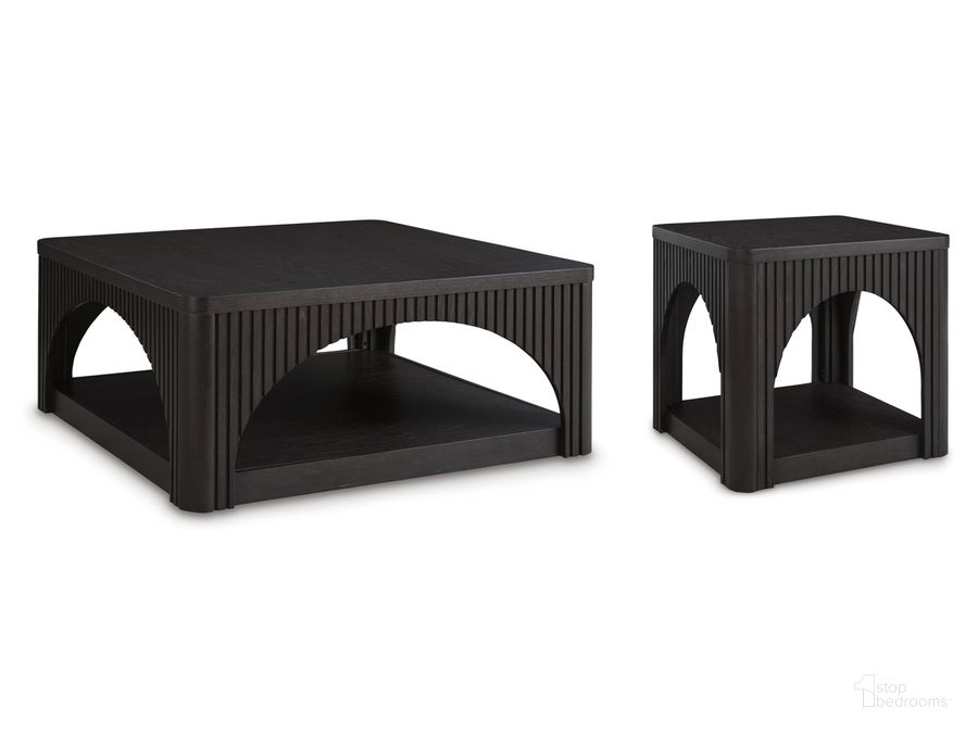 The appearance of Yellink Occasional Table Set In Black designed by Signature Design by Ashley in the modern / contemporary interior design. This black piece of furniture  was selected by 1StopBedrooms from Yellink Collection to add a touch of cosiness and style into your home. Sku: T760-8;T760-2. Material: Wood. Product Type: Occasional Table Set. Image1