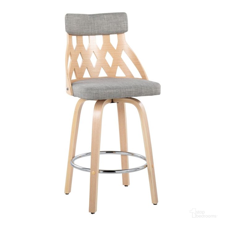 The appearance of York Counter Stool In Light Grey designed by Lumisource in the transitional interior design. This light grey piece of furniture  was selected by 1StopBedrooms from York Collection to add a touch of cosiness and style into your home. Sku: B26-YORK NALGY. Material: Wood. Product Type: Barstool. Image1