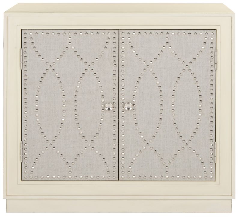 The appearance of Yuna Antique Beige/Nickel/Mirror 2 Door Chest designed by Safavieh in the modern / contemporary interior design. This antique beige piece of furniture  was selected by 1StopBedrooms from Yuna Collection to add a touch of cosiness and style into your home. Sku: CHS6407B. Material: Wood. Product Type: Chest. Image1