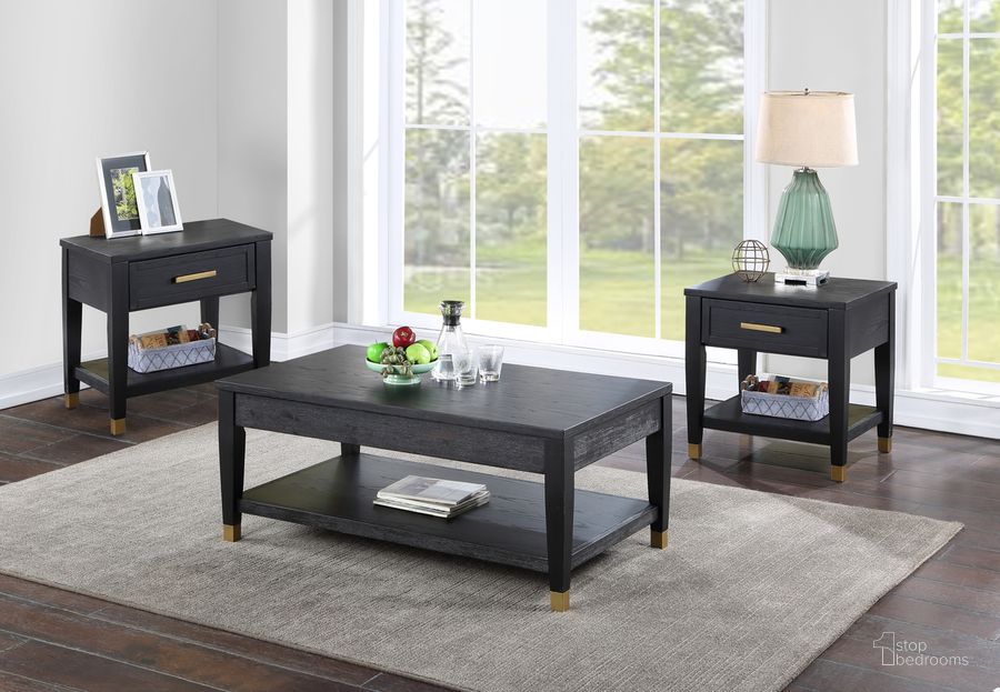 The appearance of Yves Cocktail 2 End Table Set In Black designed by Steve Silver in the modern / contemporary interior design. This black piece of furniture  was selected by 1StopBedrooms from Yves Collection to add a touch of cosiness and style into your home. Sku: YS100C;YS100E;YS100E. Material: MDF. Product Type: Occasional Table Set. Image1