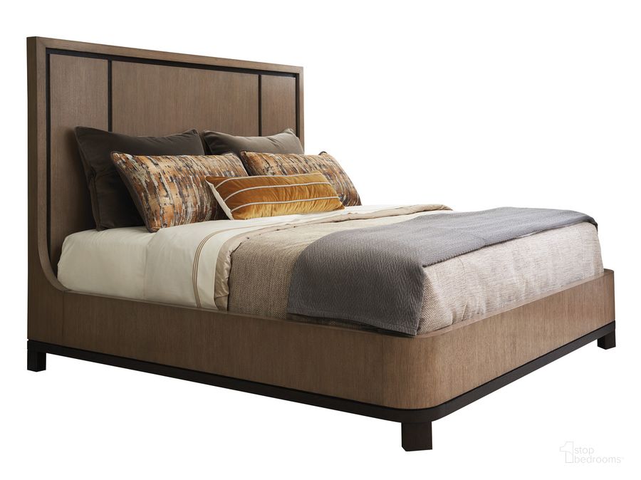 The appearance of Zanzibar Cape Verde King Panel Bed designed by Lexington in the modern / contemporary interior design. This copper piece of furniture  was selected by 1StopBedrooms from Zanzibar Collection to add a touch of cosiness and style into your home. Sku: 01-0416-134C. Bed Type: Panel Bed. Product Type: Panel Bed. Bed Size: King. Image1