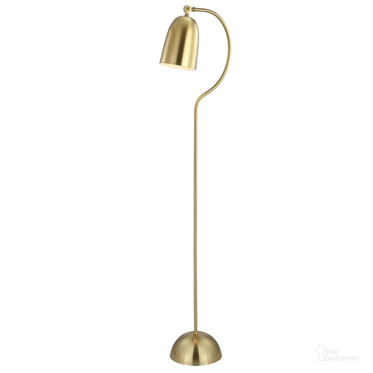 The appearance of Zeid Brass Gold Floor Lamp designed by Safavieh in the modern / contemporary interior design. This gold piece of furniture  was selected by 1StopBedrooms from Safavieh FLL Collection to add a touch of cosiness and style into your home. Sku: FLL4059A. Product Type: Floor Lamp. Material: Brass. Image1