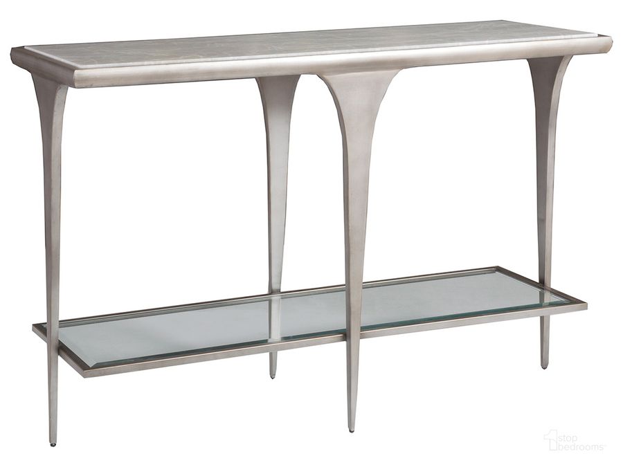The appearance of Zephyr Console Table designed by Artistica Home in the modern / contemporary interior design. This silver piece of furniture  was selected by 1StopBedrooms from Zephyr Collection to add a touch of cosiness and style into your home. Sku: 01-2097-966. Product Type: Console Table. Image1