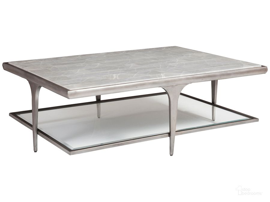 The appearance of Zephyr Rectangular Cocktail Table designed by Artistica Home in the modern / contemporary interior design. This silver piece of furniture  was selected by 1StopBedrooms from Zephyr Collection to add a touch of cosiness and style into your home. Sku: 01-2097-945. Product Type: Cocktail Table. Image1