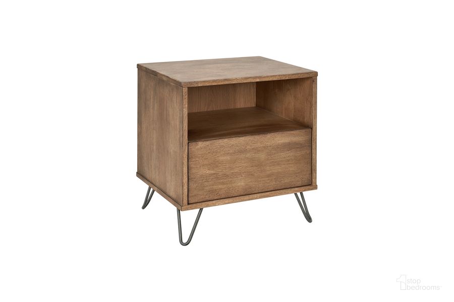 The appearance of Zest 1-Drawer Solid Wood Nightstand In Washed Oak designed by Caracole in the modern / contemporary interior design. This washed oak piece of furniture  was selected by 1StopBedrooms from Zest Collection to add a touch of cosiness and style into your home. Sku: MI01-5032-01. Product Type: Nightstand. Material: MDF. Image1