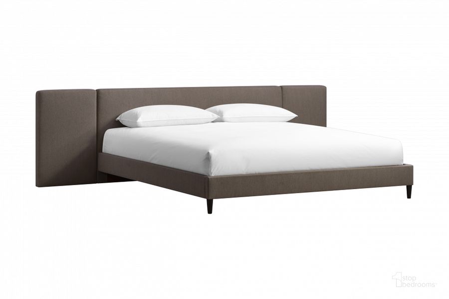 The appearance of Zest Espresso King Upholstered Bed With Wings In Espresso designed by Caracole in the modern / contemporary interior design. This espresso piece of furniture  was selected by 1StopBedrooms from Zest Collection to add a touch of cosiness and style into your home. Sku: MI03-5021-036P. Bed Size: King. Product Type: Upholstered Bed. Material: Rubberwood. Image1