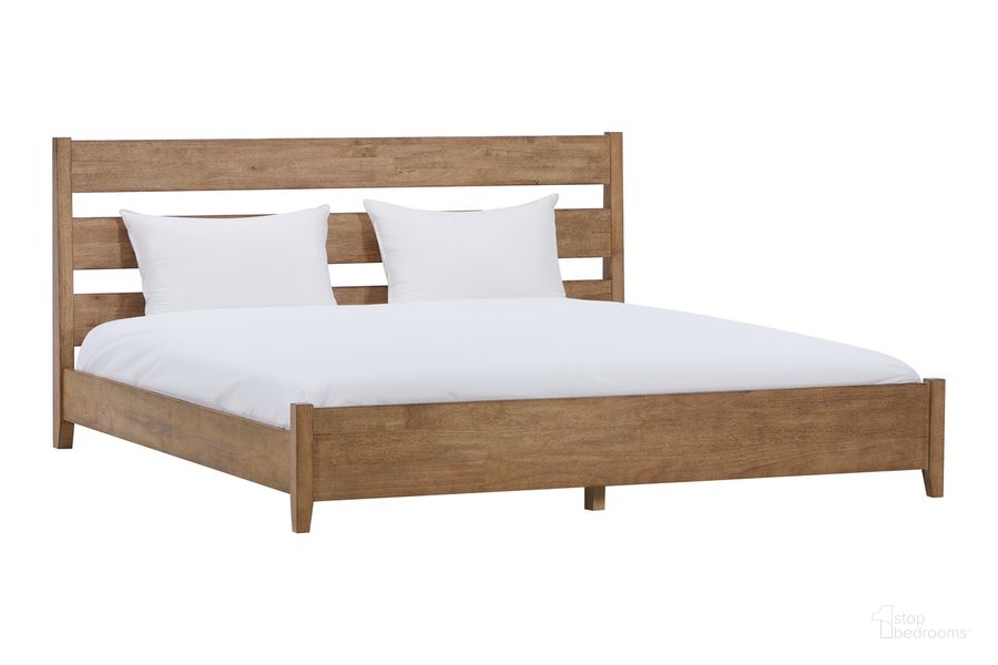 The appearance of Zest King Solid Wood Platform Bed In Natural Oak designed by Caracole in the industrial interior design. This natural oak piece of furniture  was selected by 1StopBedrooms from Zest Collection to add a touch of cosiness and style into your home. Sku: MI01-5022-016. Bed Type: Platform Bed. Product Type: Platform Bed. Bed Size: King. Material: MDF. Image1