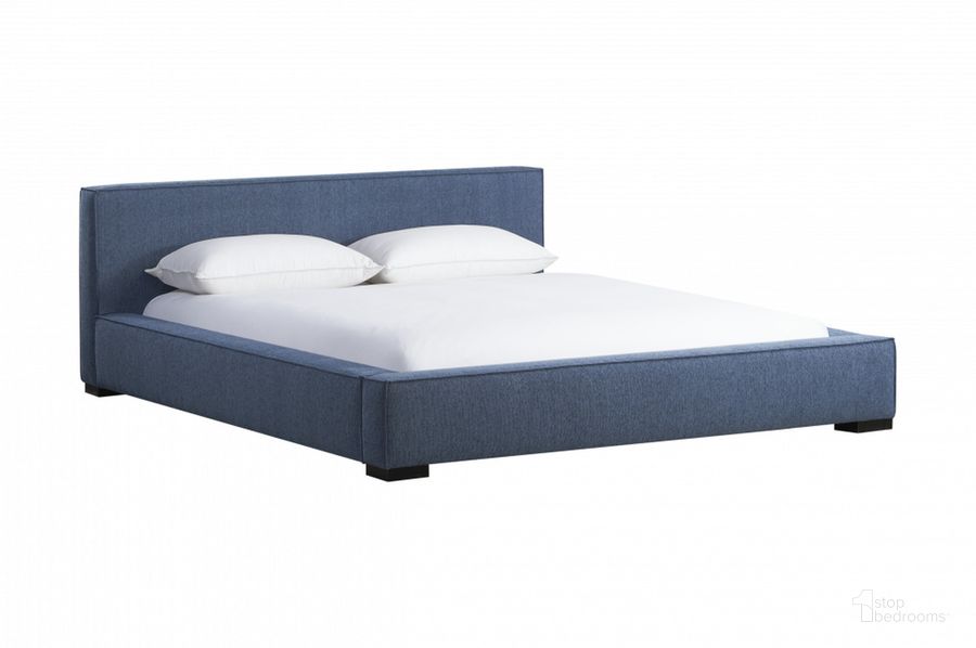 The appearance of Zest Queen Wide Upholstered Bed In Blue designed by Caracole in the modern / contemporary interior design. This blue piece of furniture  was selected by 1StopBedrooms from Zest Collection to add a touch of cosiness and style into your home. Sku: MI03-5024-035. Bed Size: Queen. Product Type: Upholstered Bed. Material: Rubberwood. Image1