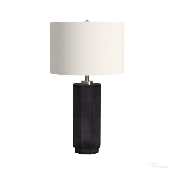 The appearance of Zeus Table Lamp In Smoke Grey designed by Bassett Mirror Company in the modern / contemporary interior design. This smoke grey piece of furniture  was selected by 1StopBedrooms from  to add a touch of cosiness and style into your home. Sku: L4360T. Material: Glass. Product Type: Table Lamp. Image1
