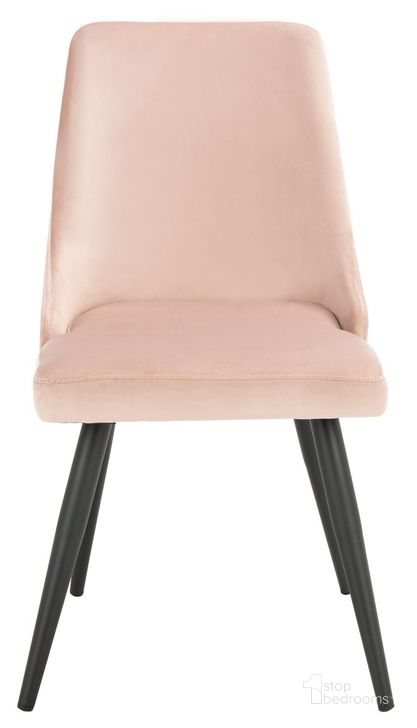 The appearance of Zoi Upholstered Dining Chair Set of 2 in Blush designed by Safavieh in the modern / contemporary interior design. This blush piece of furniture  was selected by 1StopBedrooms from Zoi Collection to add a touch of cosiness and style into your home. Sku: DCH7500C-SET2. Material: Steel. Product Type: Dining Chair. Image1