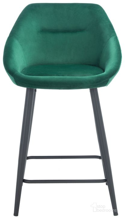 The appearance of Zorica Counter Stool in Emerald designed by Safavieh in the modern / contemporary interior design. This emerald piece of furniture  was selected by 1StopBedrooms from Zorica Collection to add a touch of cosiness and style into your home. Sku: BST7502C. Material: Steel. Product Type: Barstool. Image1