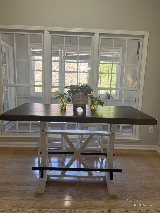 Valebeck White And Brown Counter Height Table by Ashley Furniture