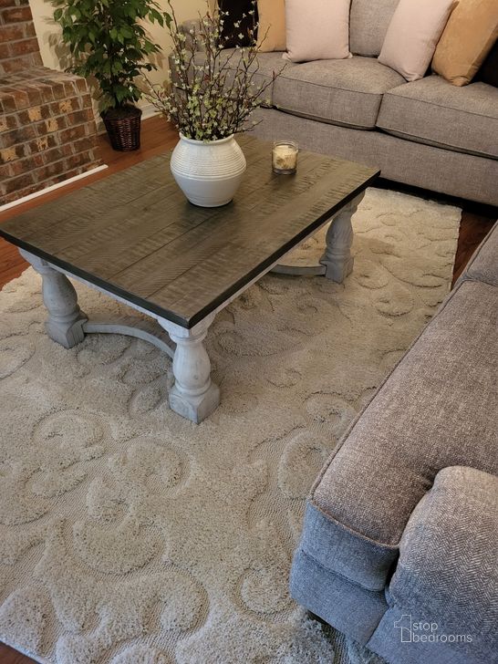Havalance Gray and White Coffee Table by Ashley Furniture 1StopBedrooms