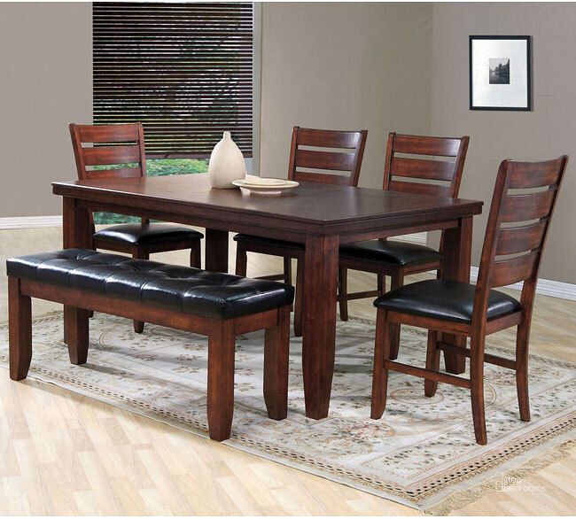 The appearance of Urbana Dining Room Set designed by ACME in the transitional interior design. This brown piece of furniture  was selected by 1StopBedrooms from Urbana Collection to add a touch of cosiness and style into your home. Sku: 04620;04624. Table Base Style: Legs. Material: Wood. Product Type: Formal Dining Set. Table Top Shape: Rectangular. Image1